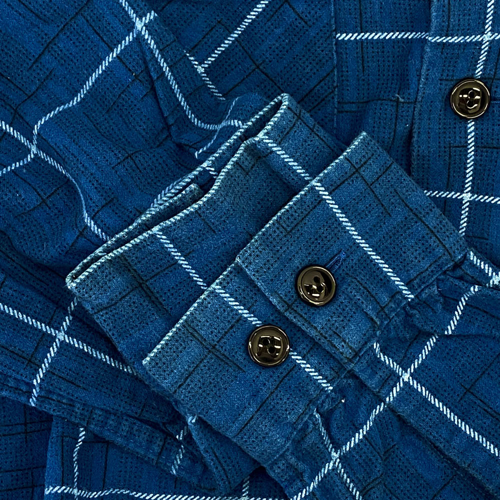 TENDERLOIN テンダーロイン T-PRINT FLANNEL SHT プリント フランネル シャツ ブルー系 XS【中古】