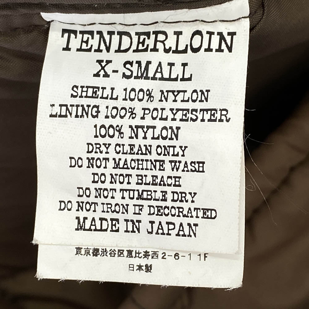 TENDERLOIN テンダーロイン T-NRA VEST 中綿 ベスト ブラウン系 36【中古】