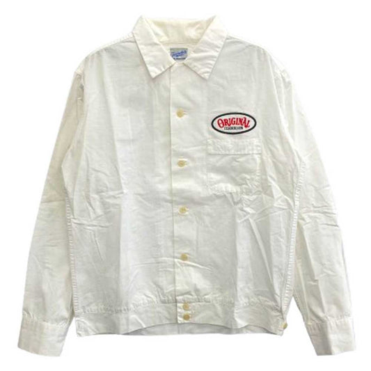 TENDERLOIN テンダーロイン T-BOWL SHT 1 LONG バックプリント ボーリング 長袖 シャツ ホワイト系 XS【中古】