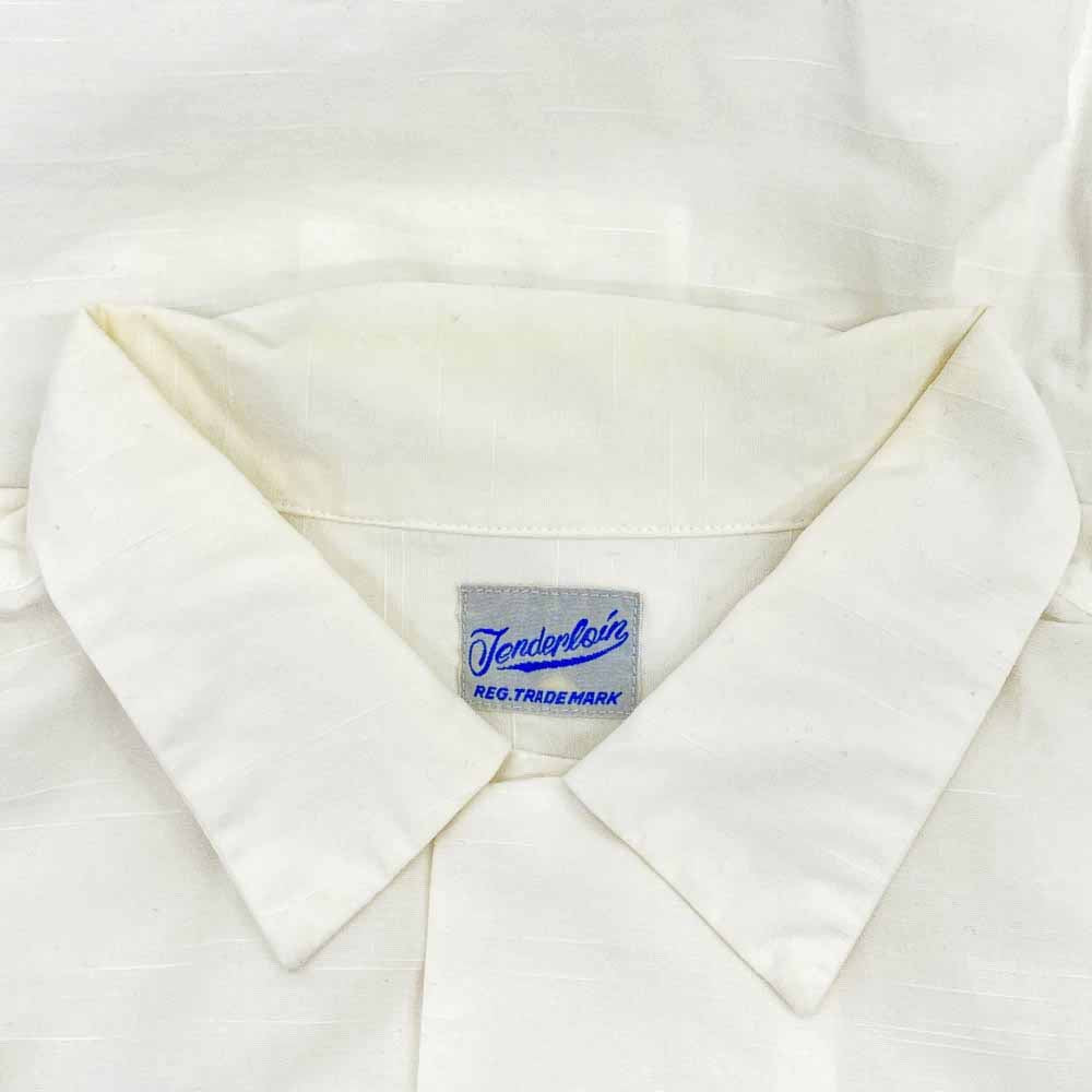 TENDERLOIN テンダーロイン T-BOWL SHT 1 LONG バックプリント ボーリング 長袖 シャツ ホワイト系 XS【中古】