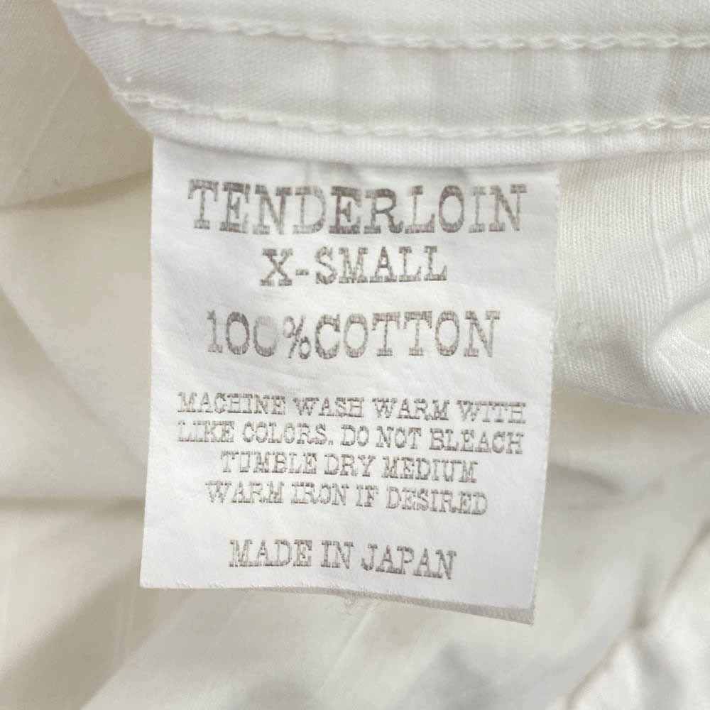 TENDERLOIN テンダーロイン T-BOWL SHT 1 LONG バックプリント ボーリング 長袖 シャツ ホワイト系 XS【中古】