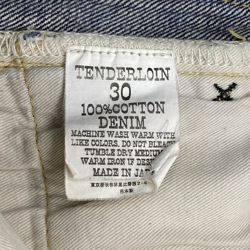 TENDERLOIN テンダーロイン T-RIDERS E シンチバック デニム パンツ インディゴブルー系 30【中古】