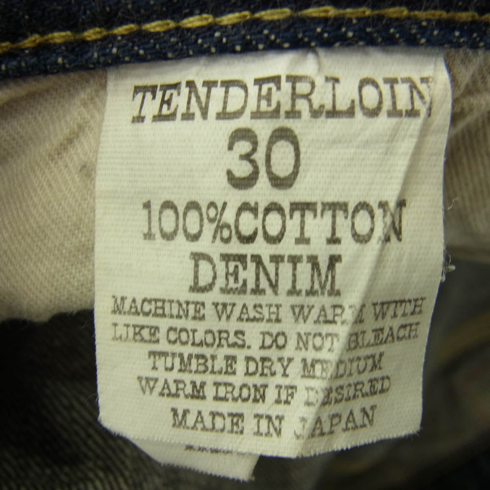 TENDERLOIN テンダーロイン T-RIDERS E シンチバック デニム パンツ インディゴブルー系 30【中古】