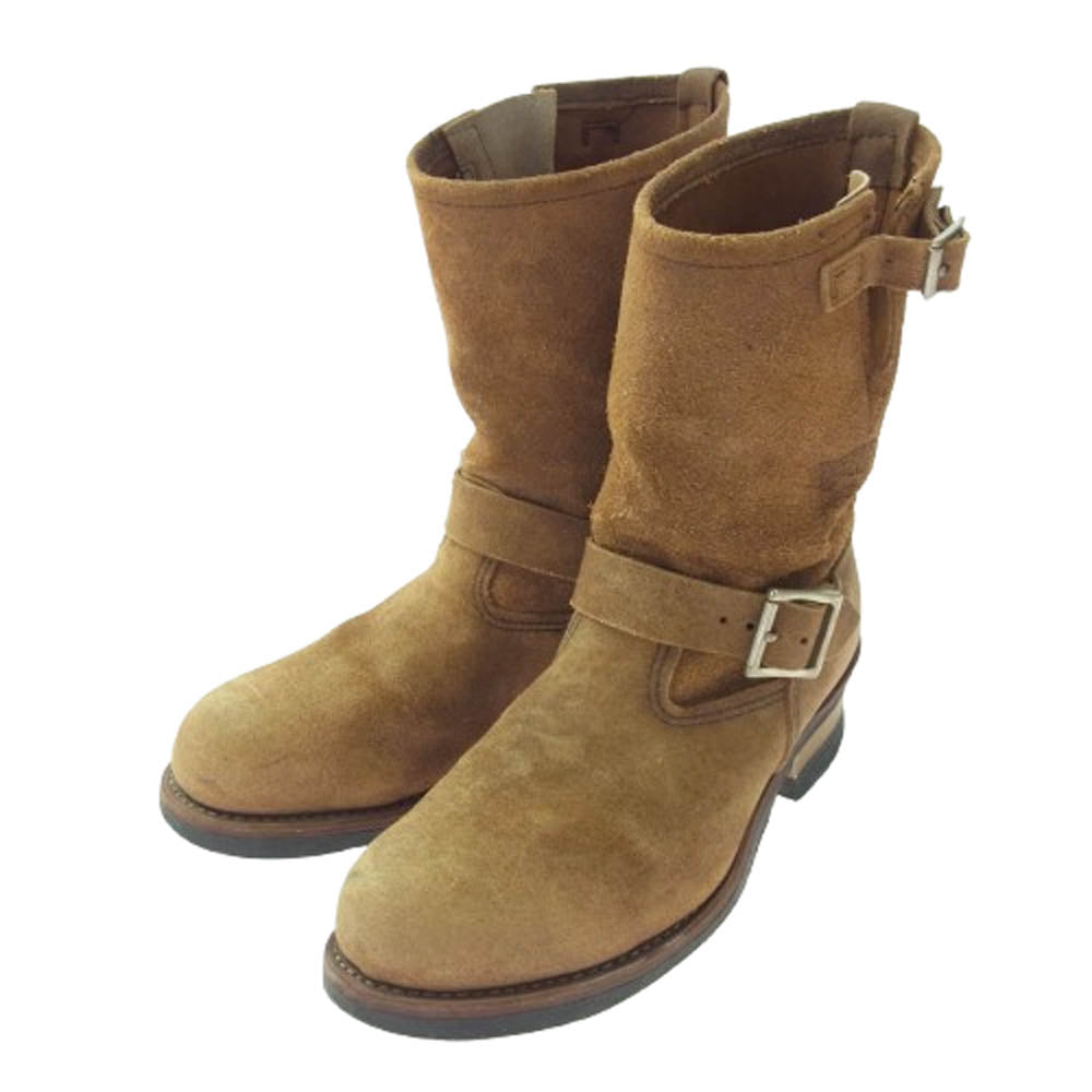 RED WING レッドウィング Engineer Boots エンジニア ブーツ ブラウン スエード ライトブラウン系 US8D【中古】