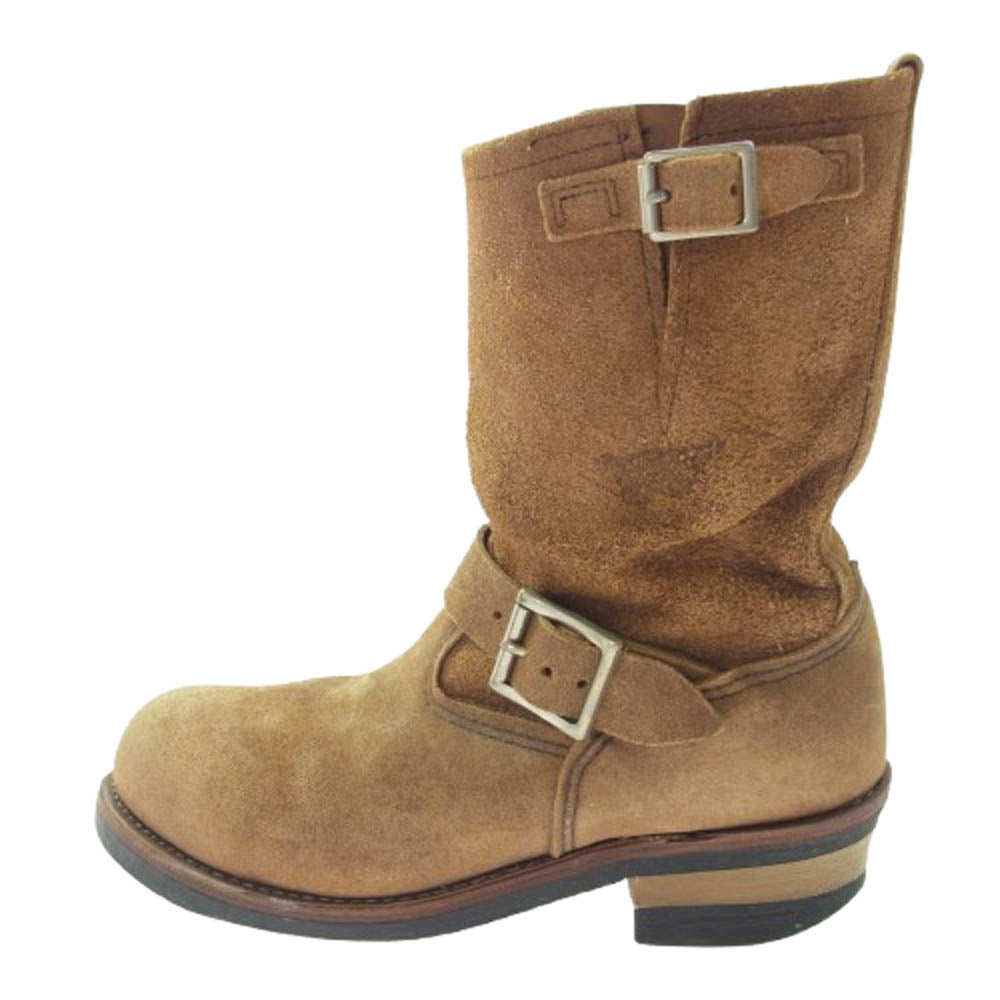 RED WING レッドウィング Engineer Boots エンジニア ブーツ ブラウン スエード ライトブラウン系 US8D【中古】