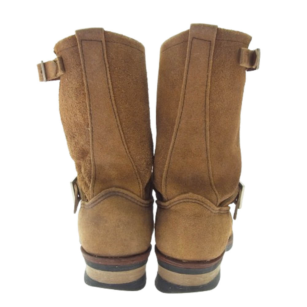 RED WING レッドウィング Engineer Boots エンジニア ブーツ ブラウン スエード ライトブラウン系 US8D【中古】