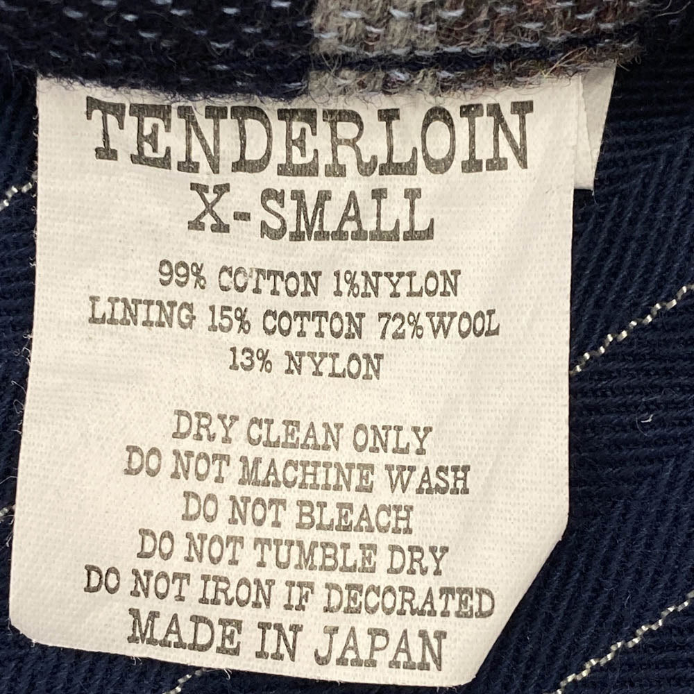 TENDERLOIN テンダーロイン T-COVERALL SO 裏地ブランケット カバーオール ジャケット ブルー系 XS【中古】