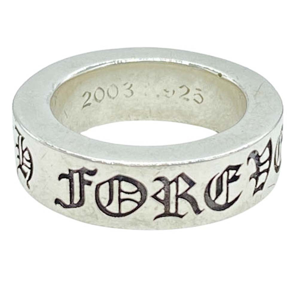 CHROME HEARTS クロムハーツ（原本無） 6mm SPACER FOREVER スペーサー フォーエバー リング シルバー系 9.5号【中古】