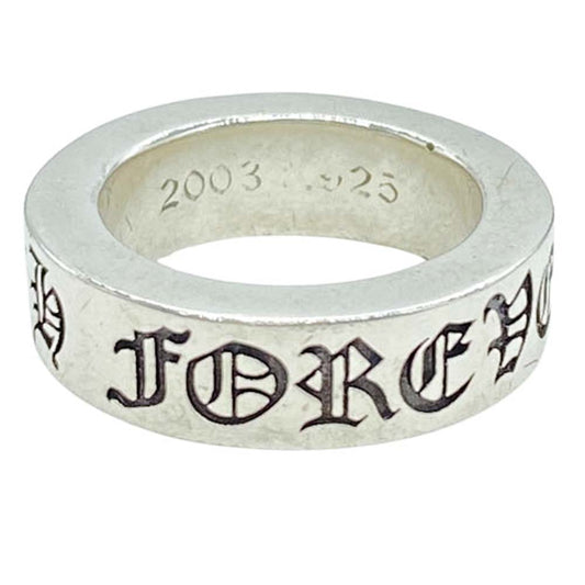 CHROME HEARTS クロムハーツ（原本無） 6mm SPACER FOREVER スペーサー フォーエバー リング シルバー系 9.5号【中古】