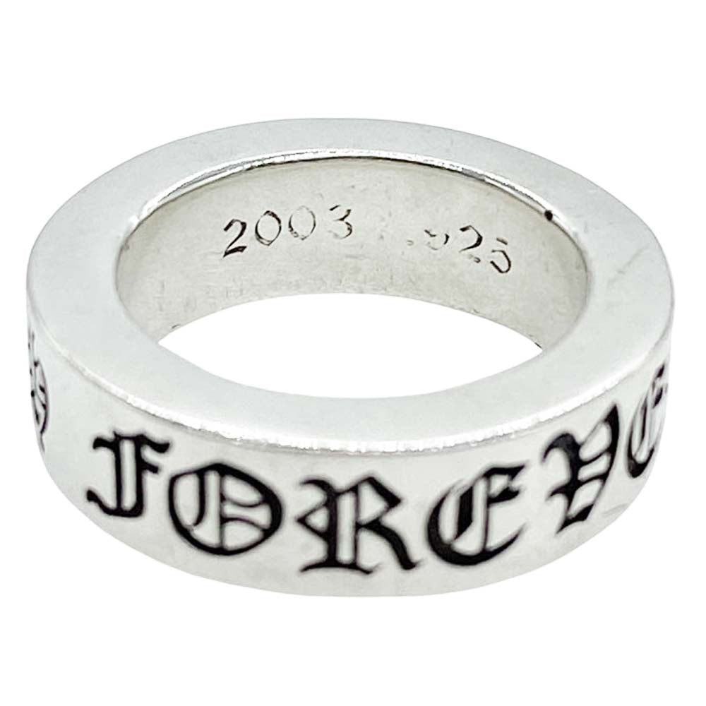 CHROME HEARTS クロムハーツ（原本無） 6mm SPACER FOREVER スペーサー フォーエバー リング シルバー系 9.5号【中古】