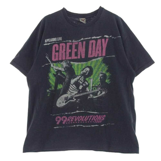 ヴィンテージ 00s GREEN DAY グリーンディ バンド 半袖 Tシャツ ダークグレー系 L【中古】
