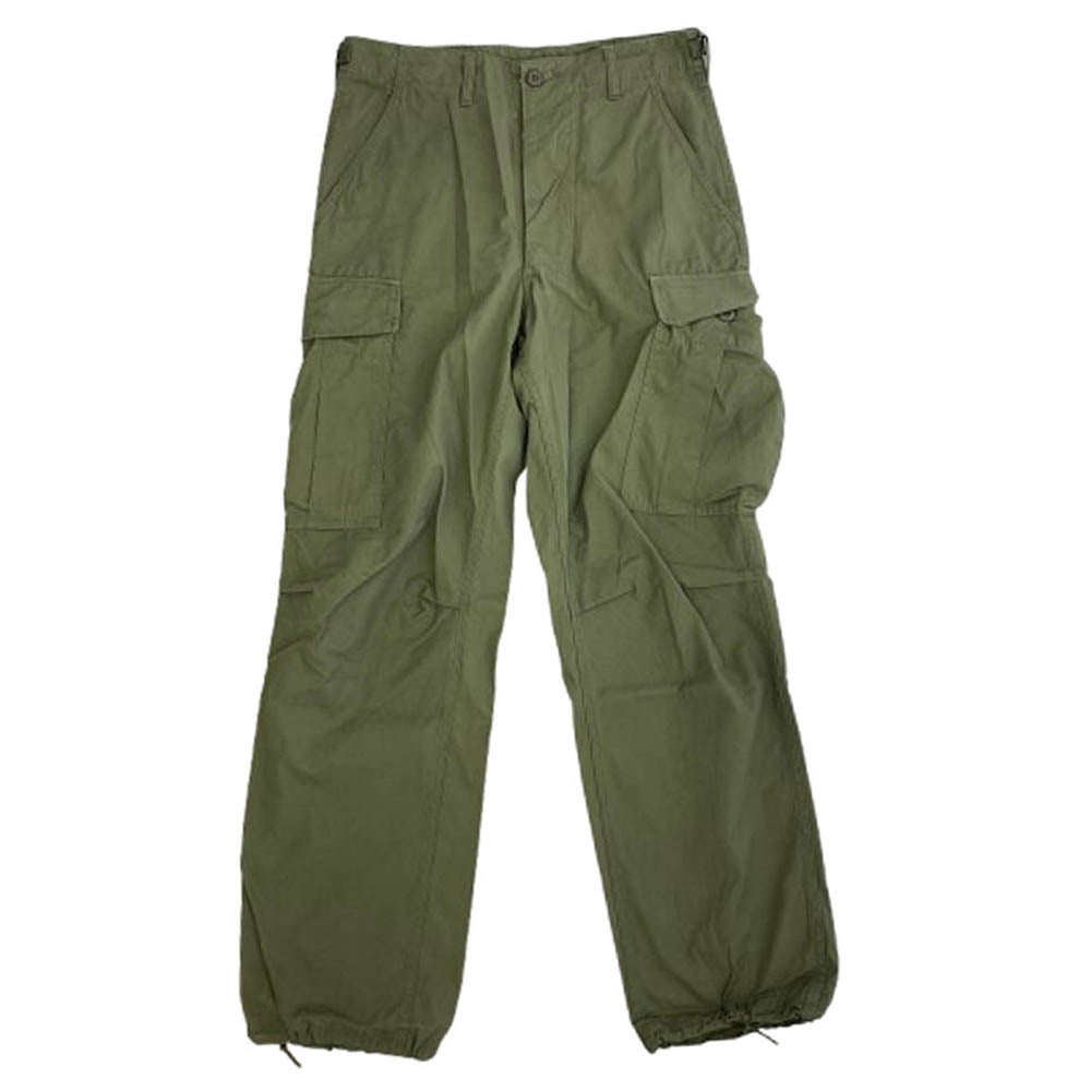 ヴィンテージ DSA100-4324 60s US ARMY ジャングルファティーグ カーゴ パンツ 3rdモデル カーキ系 S【中古】
