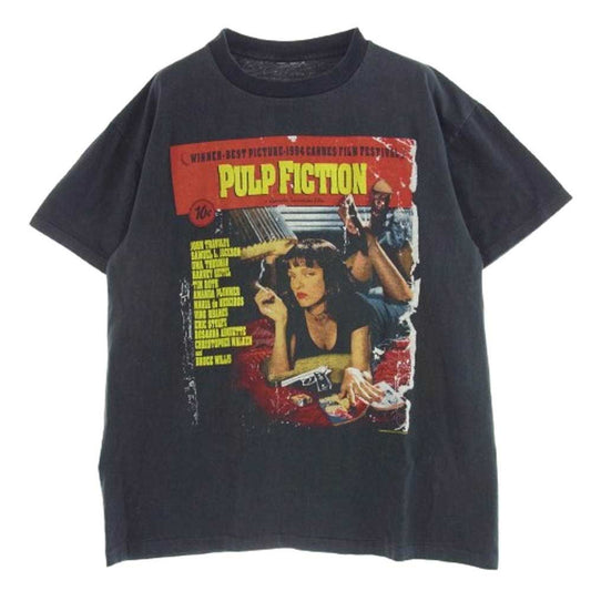 ヴィンテージ 90s PULP FICTION パルプフィクション ムービー 半袖 Tシャツ ダークグレー系【中古】
