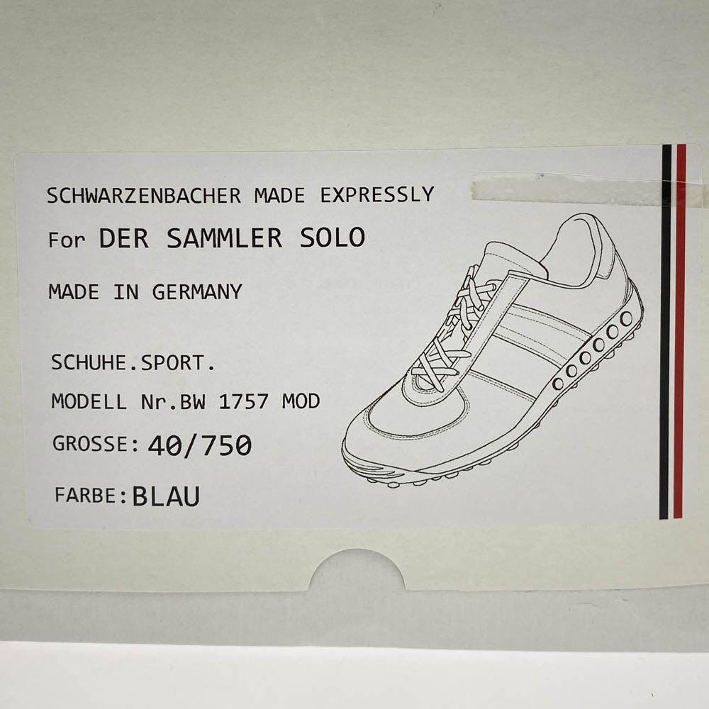 ディアザムラーソロ 71757-04-4271757 Schwarzenbacher 1757 GALAENDE NAVY レザー スニーカー ダークネイビー系 40【極上美品】【中古】