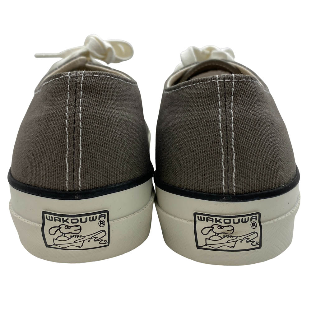 ワクワ 618-L WAKOUWA ワクワ LOW CUT GRAY×WHITE SOLE DECK SHOWS キャンバス ローカット スニーカー グレー系 25.5cm【新古品】【未使用】【中古】
