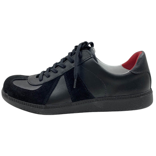 ディアザムラーソロ 71760-02-1271760 Schwarzenbacher 1760 BW GYM SHOES BLACK ジャーマントレーナー レザー スニーカー ジムシューズ ブラック系 40【極上美品】【中古】