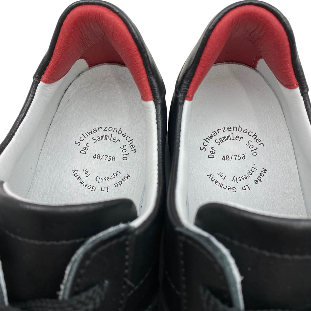 ディアザムラーソロ 71760-02-1271760 Schwarzenbacher 1760 BW GYM SHOES BLACK ジャーマントレーナー レザー スニーカー ジムシューズ ブラック系 40【極上美品】【中古】