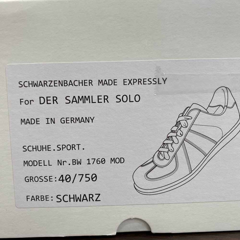 ディアザムラーソロ 71760-02-1271760 Schwarzenbacher 1760 BW GYM SHOES BLACK ジャーマントレーナー レザー スニーカー ジムシューズ ブラック系 40【極上美品】【中古】