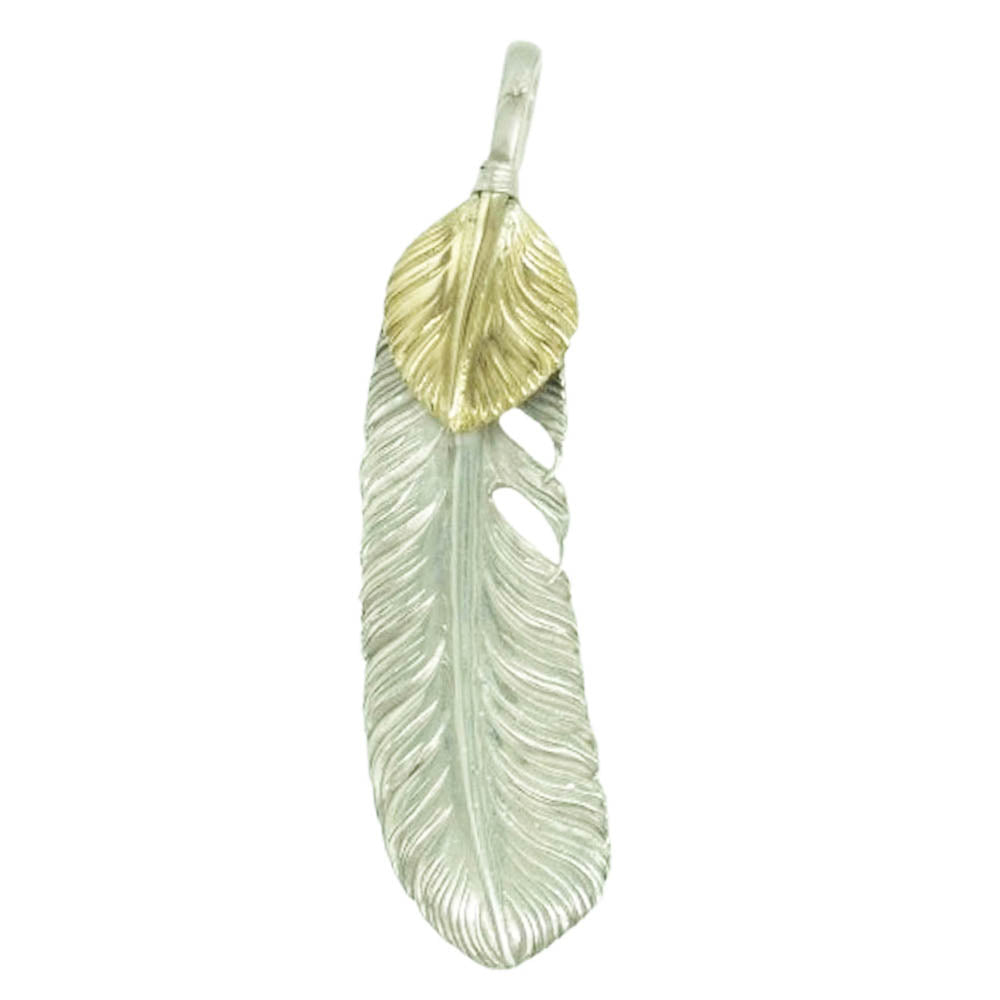 ARIZONA FREEDOM アリゾナフリーダム T-51h K18 上金 ハート フェザー ペンダントトップ 70mm【中古】