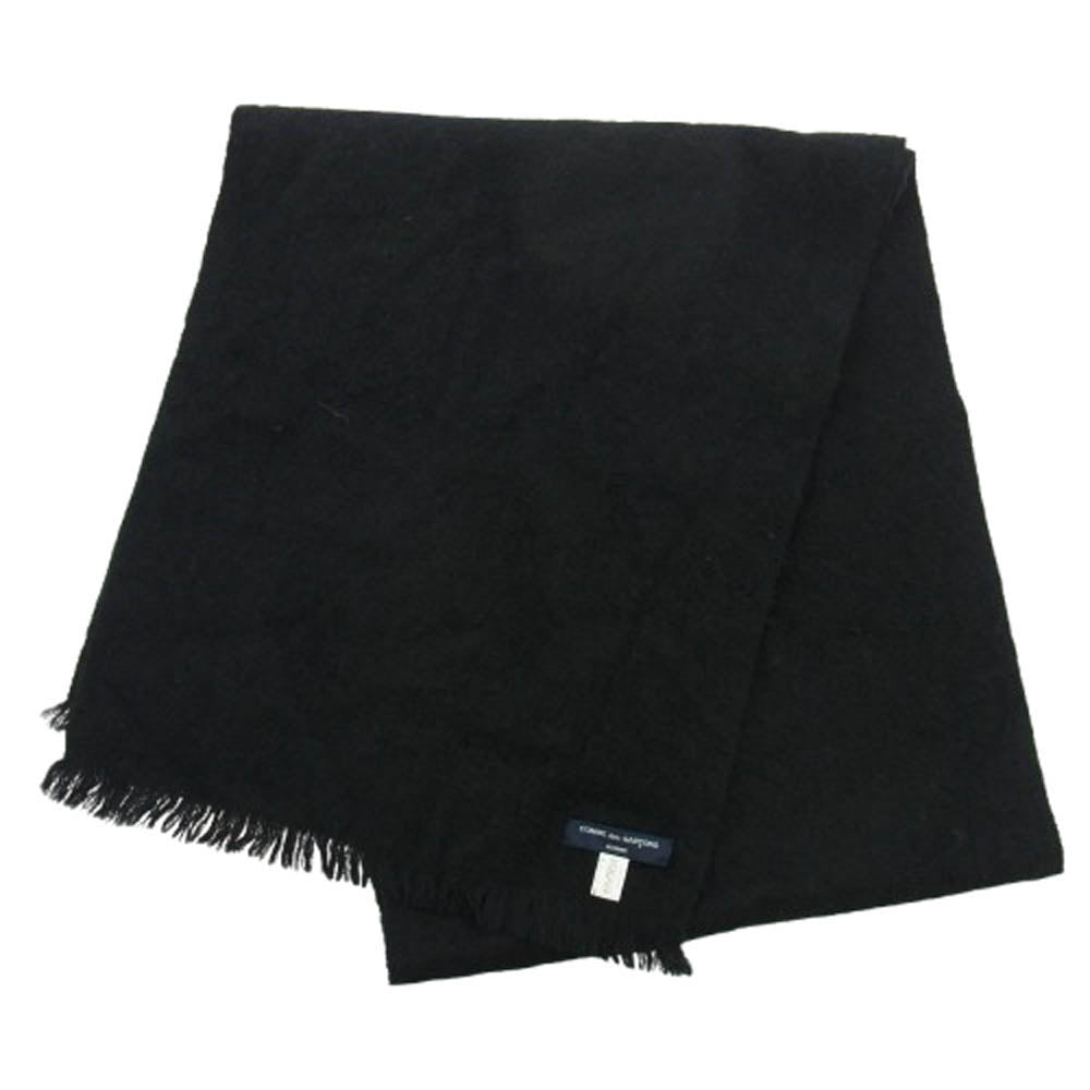 COMME des GARCONS HOMME コムデギャルソンオム HL-K402 アルパカ混 ウール マフラー ブラック系【中古】