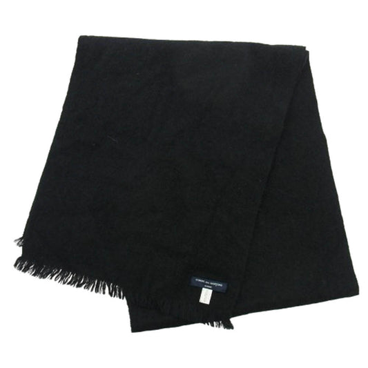 COMME des GARCONS HOMME コムデギャルソンオム HL-K402 アルパカ混 ウール マフラー ブラック系【中古】