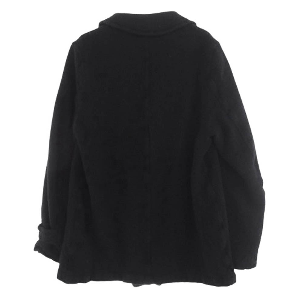 COMME des GARCONS コムデギャルソン 23AW FL-C001 SHIRT シャツ ウール縮絨 Pコート ピーコート ハーフコート ブラック系 S【中古】