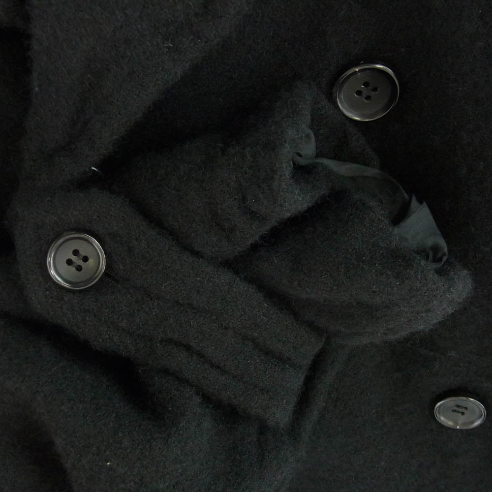 COMME des GARCONS コムデギャルソン 23AW FL-C001 SHIRT シャツ ウール縮絨 Pコート ピーコート ハーフコート ブラック系 S【中古】