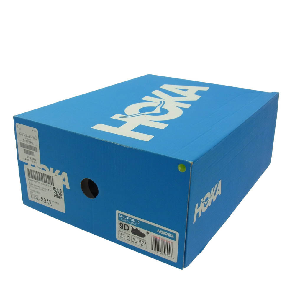HOKA ONE ONE ホカ オネオネ 1162030 M CLIFTON10 クリフトン10 スニーカー ブラック系 27cm【極上美品】【中古】