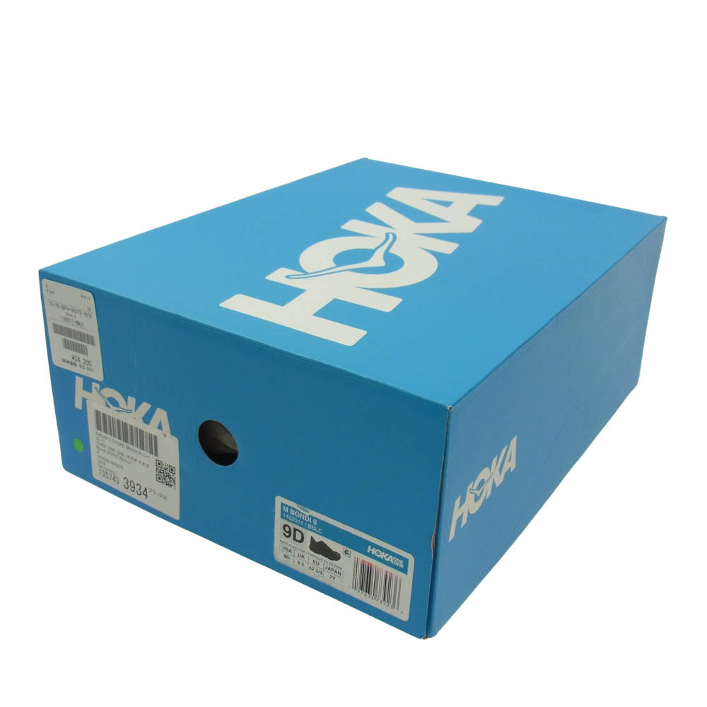 HOKA ONE ONE ホカ オネオネ 1162011 M BONDI9 ボンダイ9 スニーカー ブラック系 27cm【極上美品】【中古】