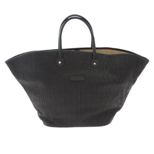 Longchamp ロンシャン レザー ビッグ トートバッグ ブラック系【中古】