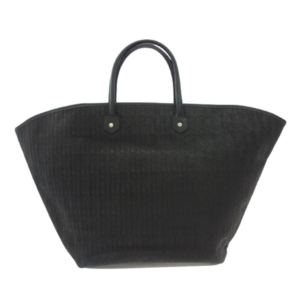 Longchamp ロンシャン レザー ビッグ トートバッグ ブラック系【中古】