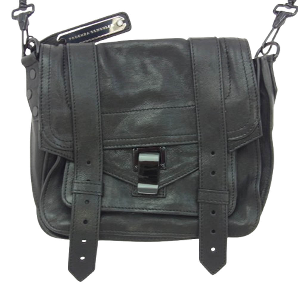 プロエンザ スクーラー 2WAY ミニ レザー ショルダーバッグ ブラック系【中古】