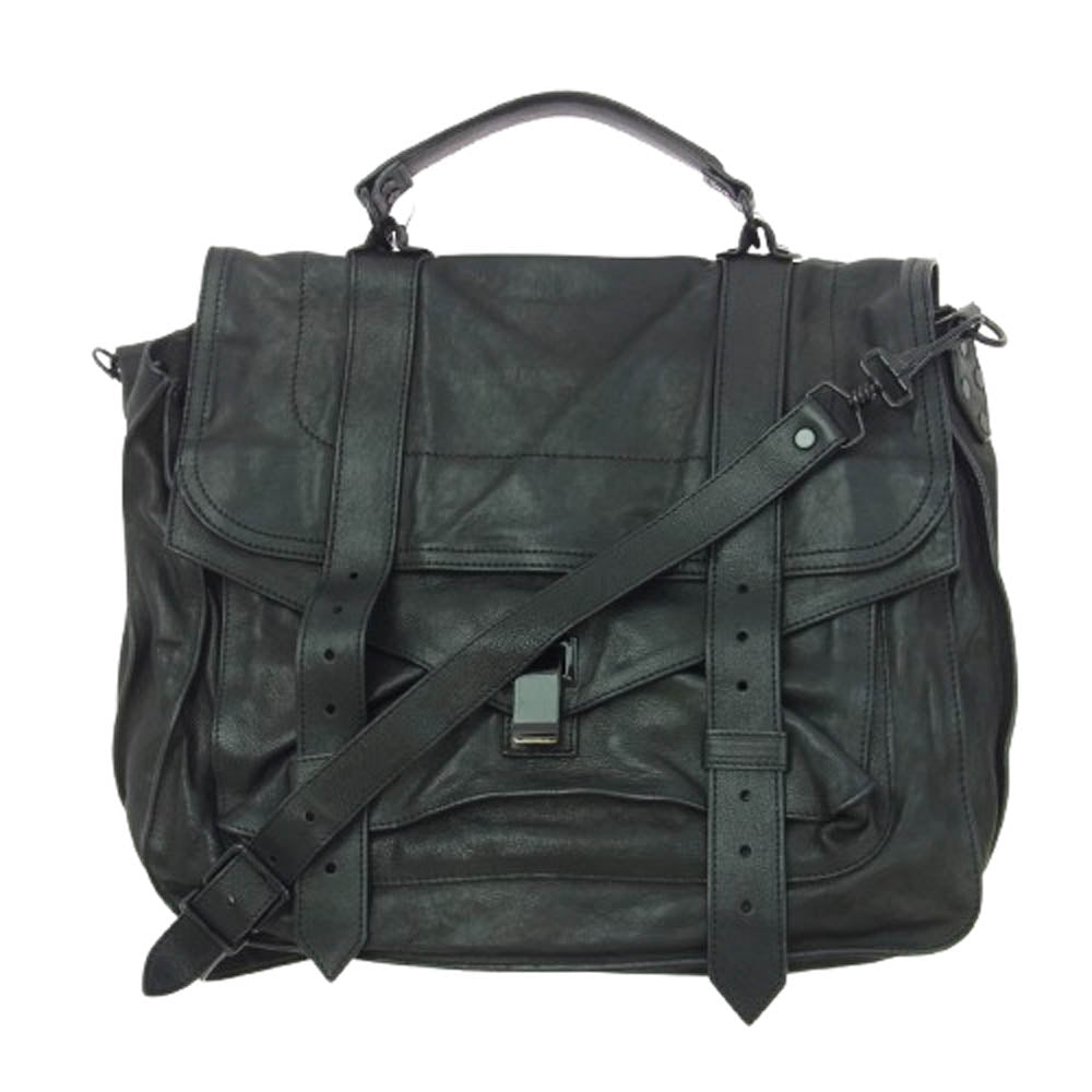 プロエンザ スクーラー 2WAY レザー ショルダーバッグ ブラック系【中古】