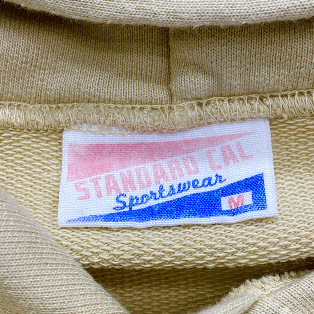 STANDARD CALIFORNIA スタンダードカリフォルニア Sportswear ロゴ刺繍 プルオーバー パーカー ベージュ系 M【中古】