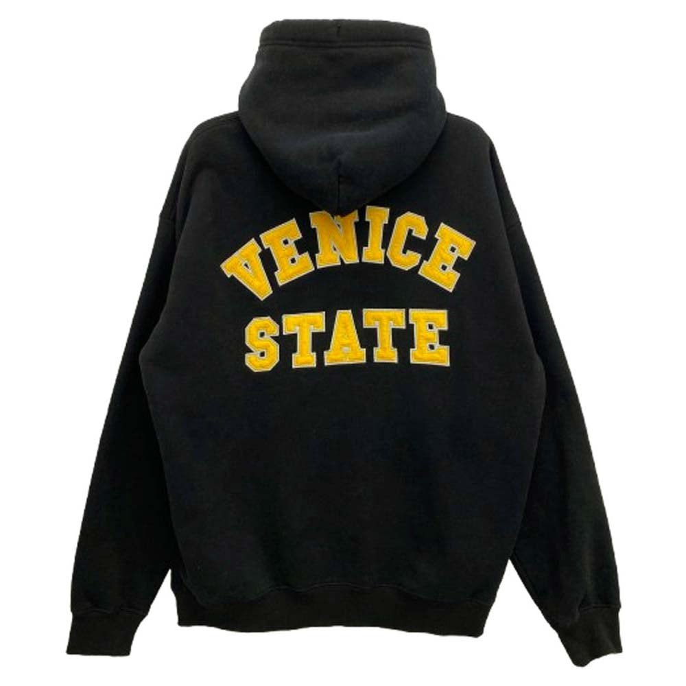 DIESEL ディーゼル A03508 0GCAB VENICE STATE バックロゴ刺繍 プルオーバー パーカー ブラック系 L【中古】