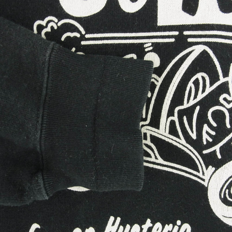 HYSTERIC GLAMOUR トレーナー 黒 HYSTERIC GLAMOUR トレーナー スウェット SEE NO EVILワッペン