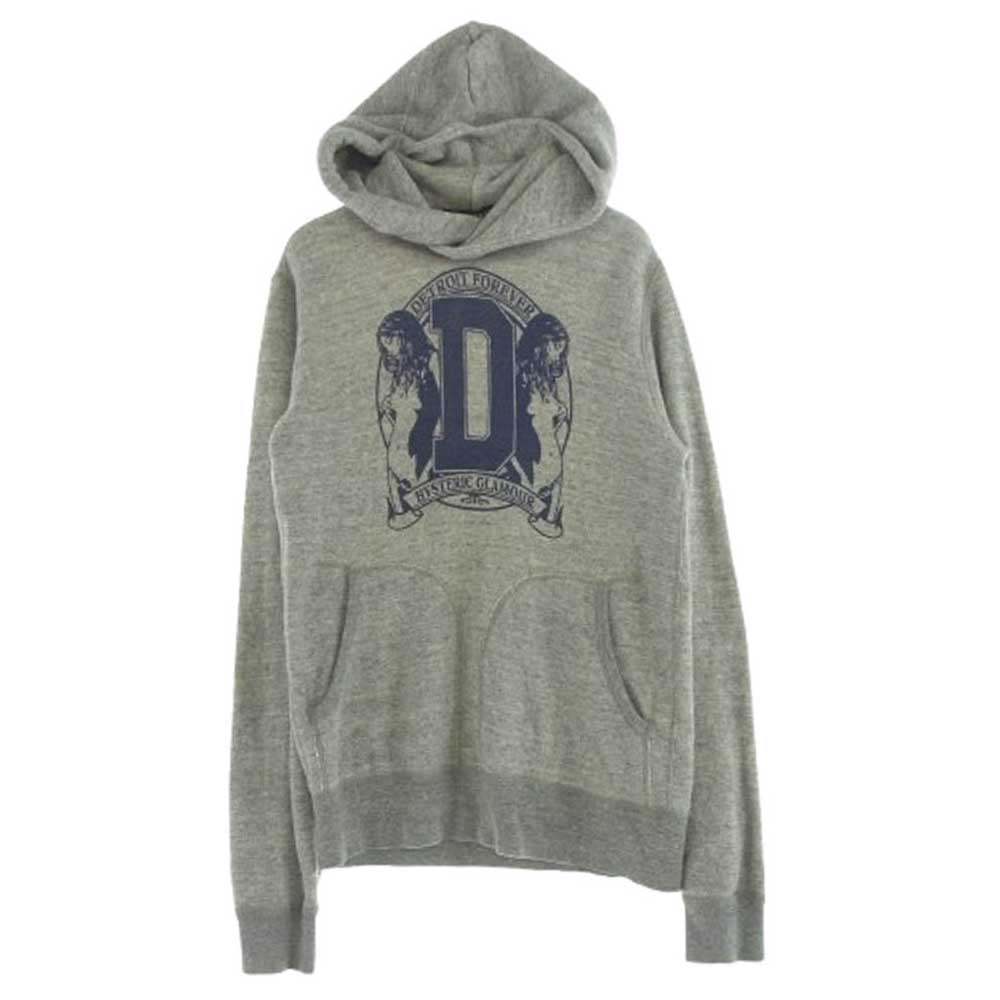 HYSTERIC GLAMOUR ヒステリックグラマー 4CF-1561 フロントロゴプリント パーカー グレー グレー系 S【中古】