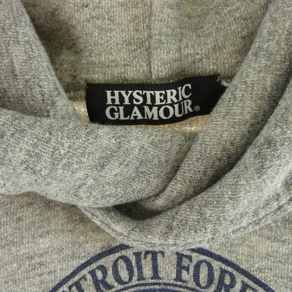 HYSTERIC GLAMOUR ヒステリックグラマー 4CF-1561 フロントロゴプリント パーカー グレー グレー系 S【中古】