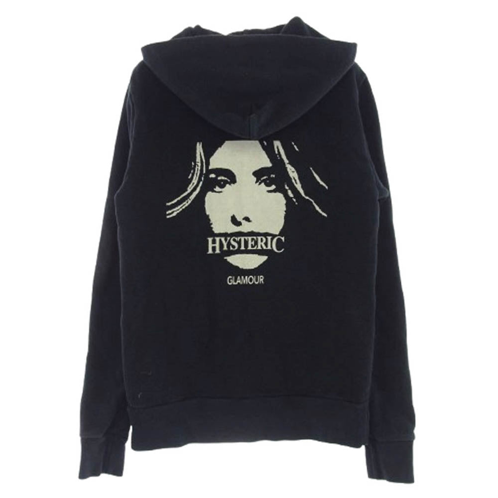 HYSTERIC GLAMOUR ヒステリックグラマー 0293CF08 ガールプリント フルジップ パーカー ブラック ブラック系 M【中古】