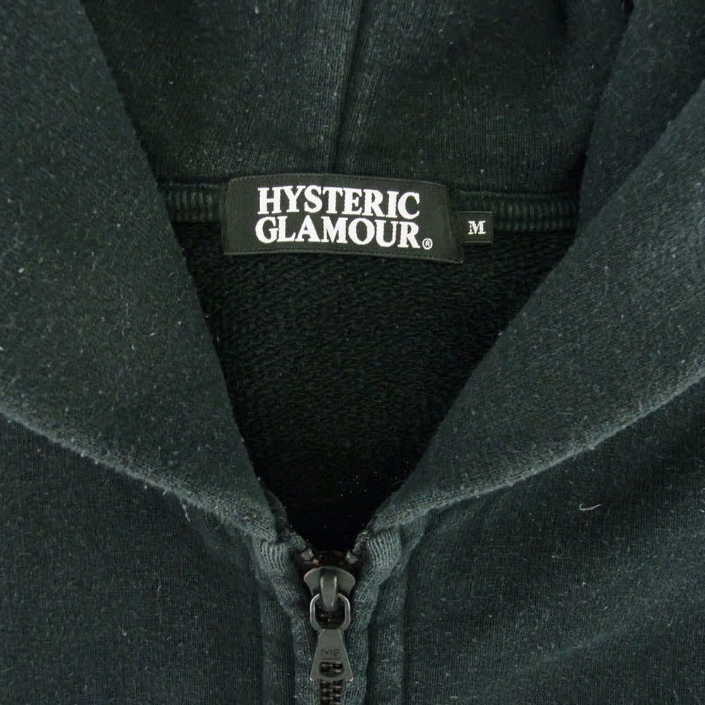 HYSTERIC GLAMOUR ヒステリックグラマー 0293CF08 ガールプリント フルジップ パーカー ブラック ブラック系 M【中古】