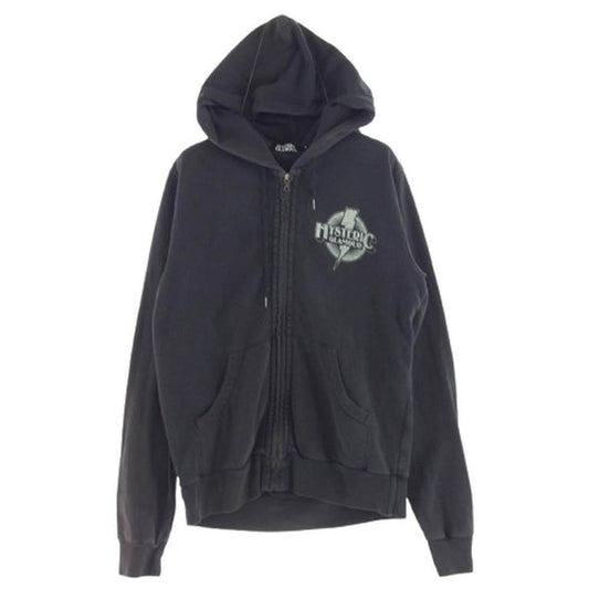 HYSTERIC GLAMOUR ヒステリックグラマー 0211CF04 バックロゴプリント フルジップ パーカー チャコール ダークグレー系 M【中古】