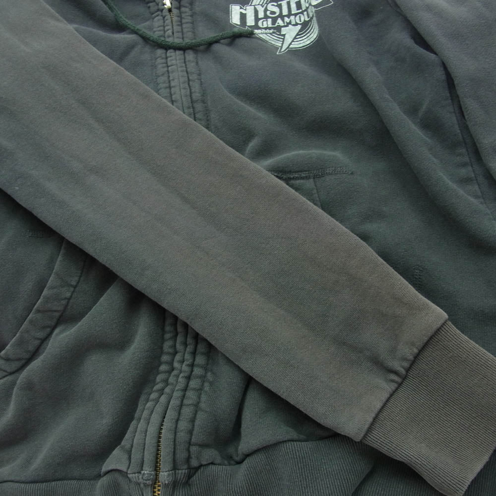 HYSTERIC GLAMOUR ヒステリックグラマー 0211CF04 バックロゴプリント フルジップ パーカー チャコール ダークグレー系 M【中古】