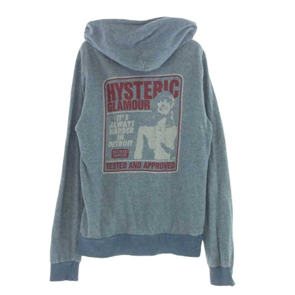 HYSTERIC GLAMOUR ヒステリックグラマー 0222CF02 ガールプリント フルジップ パーカー ブルー ブルー系 S【中古】