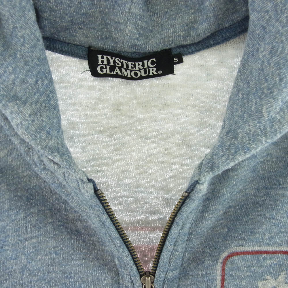 HYSTERIC GLAMOUR ヒステリックグラマー 0222CF02 ガールプリント フルジップ パーカー ブルー ブルー系 S【中古】