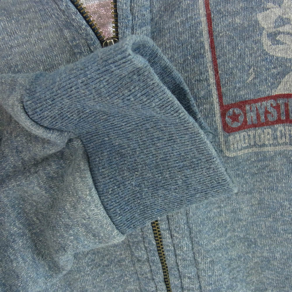 HYSTERIC GLAMOUR ヒステリックグラマー 0222CF02 ガールプリント フルジップ パーカー ブルー ブルー系 S【中古】
