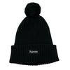 Supreme シュプリーム 12AW Ribbed Beanie リブビーニー ポンポン ボックスロゴ ニット帽 ブラック系【中古】