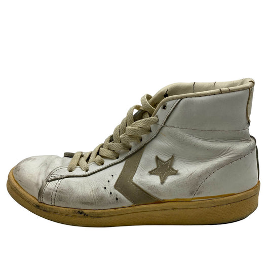 CONVERSE コンバース 80s USA製 米国製 ヴィンテージ ビンテージ PRO LEATHER HI プロレザー ハイ ハイカット スニーカー オフホワイト系 9【中古】