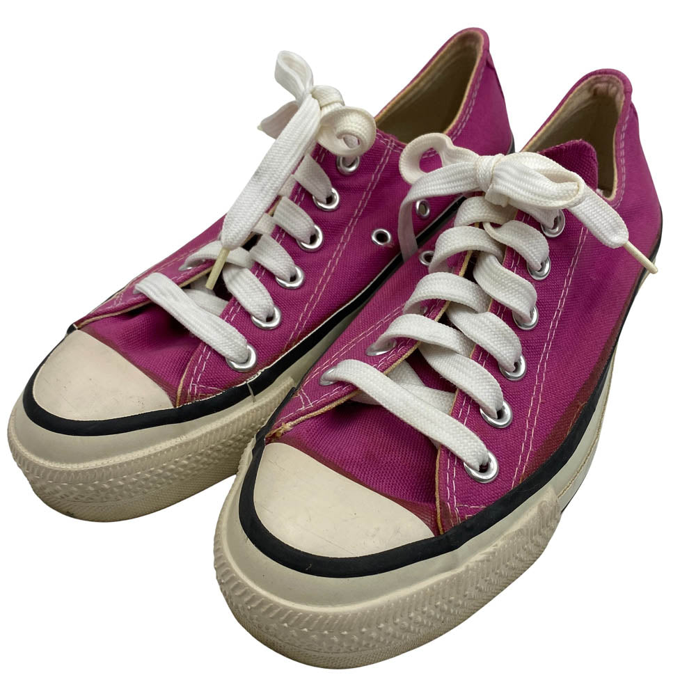 CONVERSE コンバース 70s 80s USA製 vintage ヴィンテージﾞALL STAR オールスター インソール 青単 スクエア プリント ローカット スニーカー ピンク系 6.5【中古】
