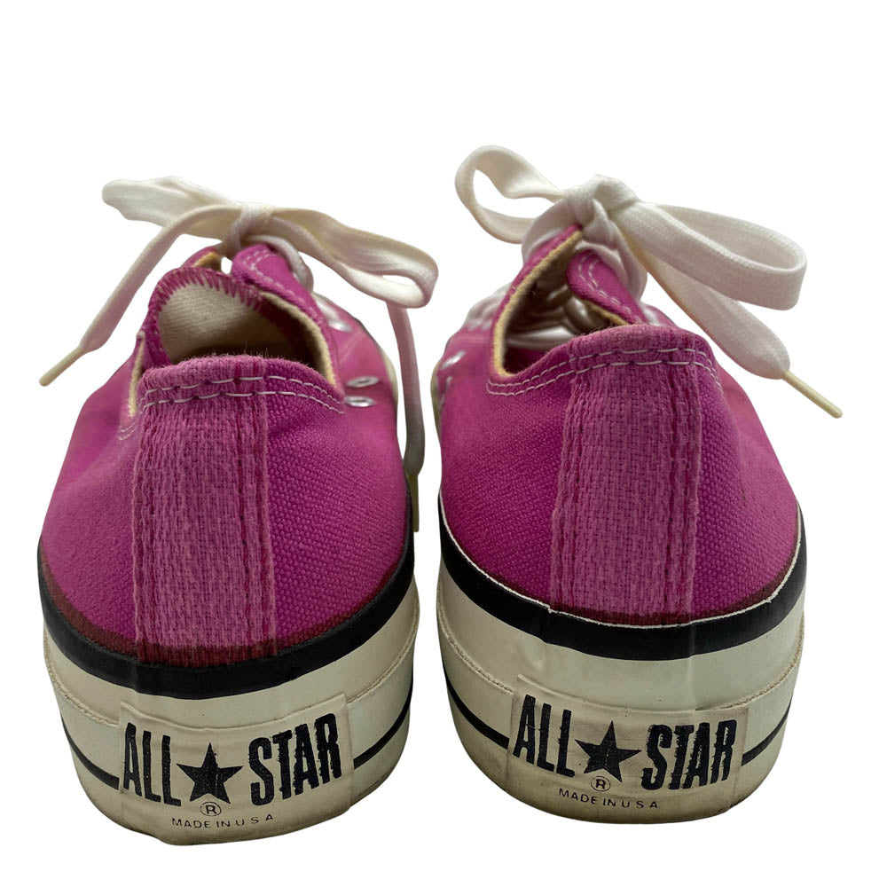 CONVERSE コンバース 70s 80s USA製 vintage ヴィンテージﾞALL STAR オールスター インソール 青単 スクエア プリント ローカット スニーカー ピンク系 6.5【中古】