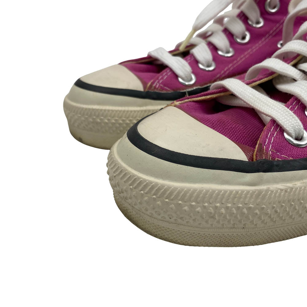CONVERSE コンバース 70s 80s USA製 vintage ヴィンテージﾞALL STAR オールスター インソール 青単 スクエア プリント ローカット スニーカー ピンク系 6.5【中古】